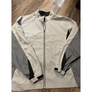 FootJoy DryJoys Mens Golf Jacket Gray Black Houndstooth Windbreaker 2XL